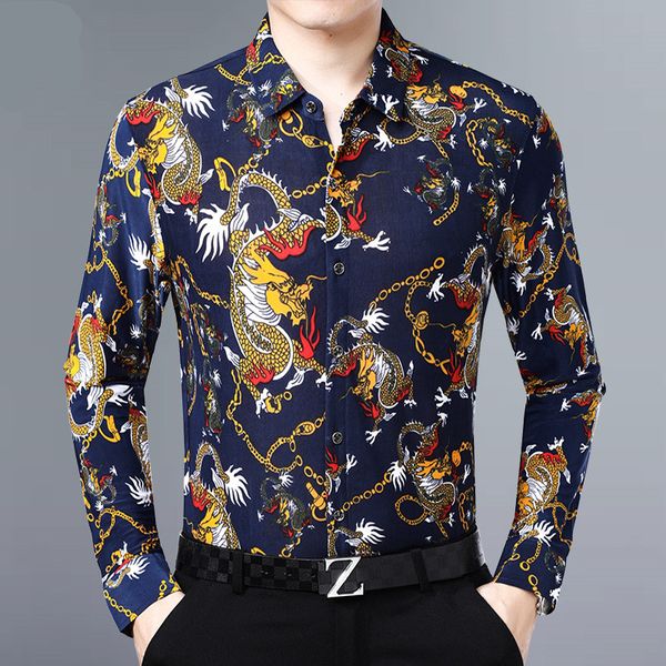 mens long-sleeved shirt elderly people printed loose dragon pattern shirt spring and autumn printed cardigan tide, White;black
mens long-sleeved shirt elderly people printed loose dragon pattern shirt spring and autumn printed cardigan tide, White;black