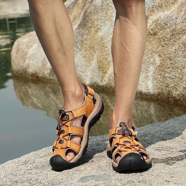 genuine leather men sandals 2019 summer new large size men sandals fashion slippers big size 38-46, Black
genuine leather men sandals 2019 summer new large size men sandals fashion slippers big size 38-46, Black