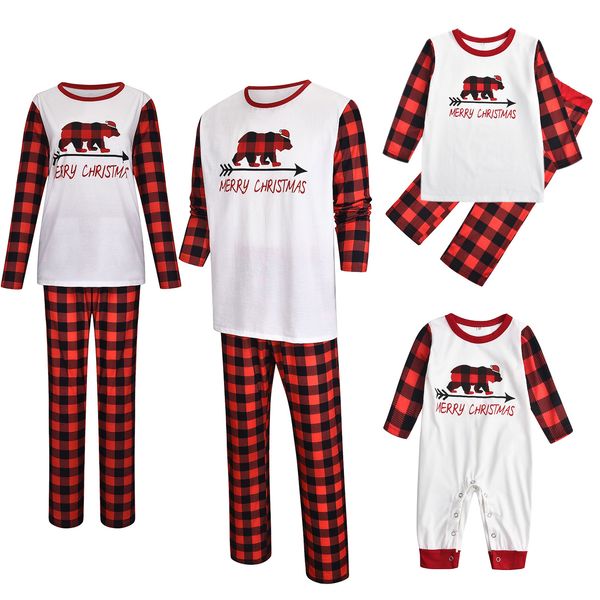 2019 autumn and winter new christmas print home plaid bear pattern parent-child suit (large version), Blue
2019 autumn and winter new christmas print home plaid bear pattern parent-child suit (large version), Blue