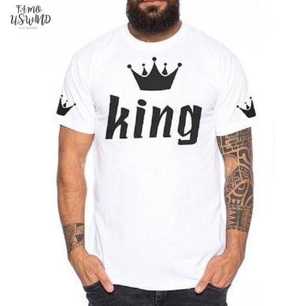 king queen letter crown print t shirt couple short sleeve o neck loose tshirt 2020 summer women tee shirt camisetas mujer, White
king queen letter crown print t shirt couple short sleeve o neck loose tshirt 2020 summer women tee shirt camisetas mujer, White