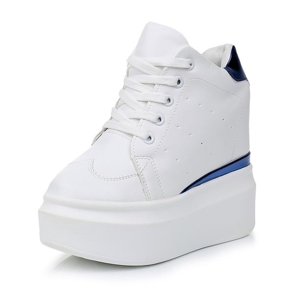 2018 women high platform autumn breathable leather casual height increasing shoes 12 cm thick sole ladies sneakers mx200425, Black
2018 women high platform autumn breathable leather casual height increasing shoes 12 cm thick sole ladies sneakers mx200425, Black