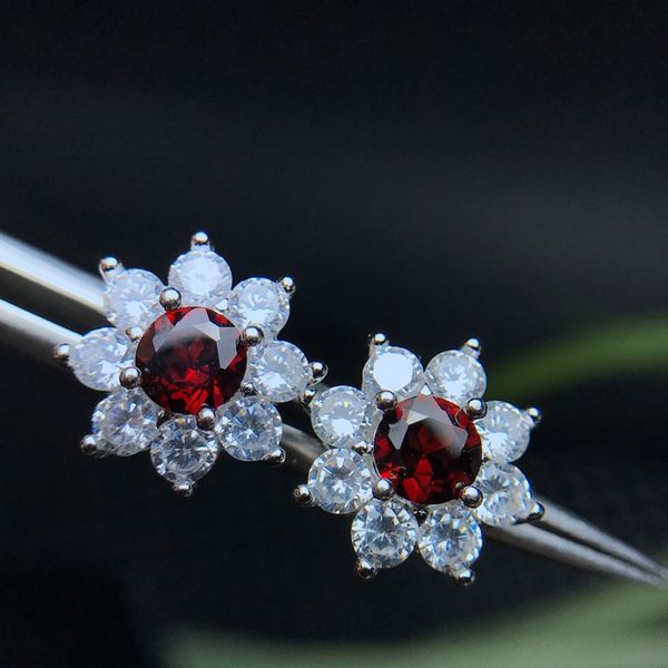meibapj natural garnet flower stud earrings real 925 sterling silver red stone earrings fine charm jewelry for women, Golden;silver
meibapj natural garnet flower stud earrings real 925 sterling silver red stone earrings fine charm jewelry for women, Golden;silver