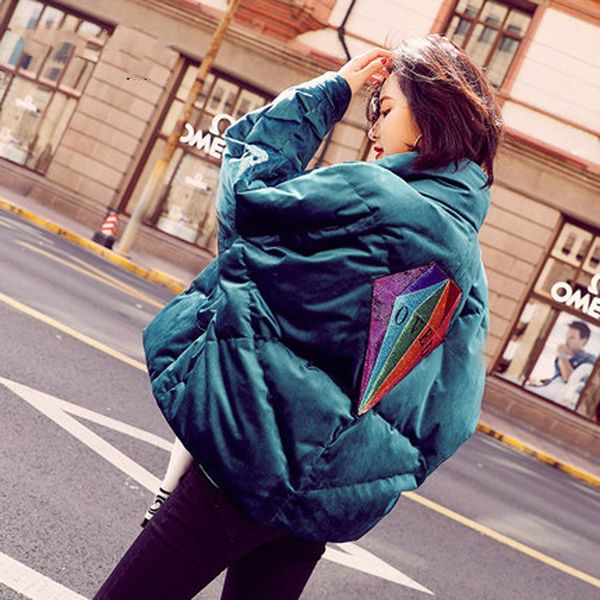 fashion gold velvet down jacket women short autumn and winter 2018 new personality korean thick coat, Black
fashion gold velvet down jacket women short autumn and winter 2018 new personality korean thick coat, Black