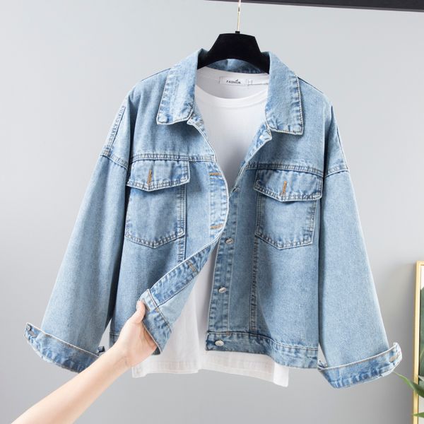 print jeans jacket women vintage long sleeve denim jackets female autumn big size loose casual student bomber jacket basic coat, Black;brown
print jeans jacket women vintage long sleeve denim jackets female autumn big size loose casual student bomber jacket basic coat, Black;brown