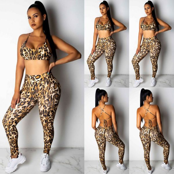 women 2pcs/set leopard sports suit crop pants outfit yoga workout tracksuit, White;red
women 2pcs/set leopard sports suit crop pants outfit yoga workout tracksuit, White;red
