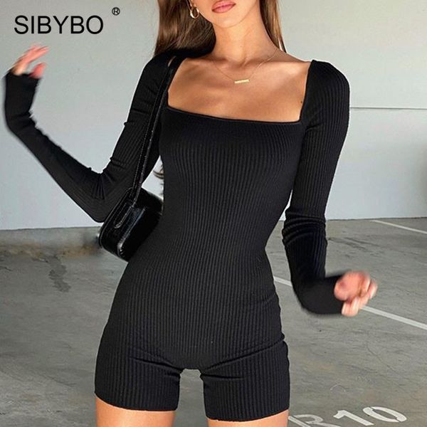 sibybo ribbed square collar rompers womens jumpsuit long sleeve skinny summer playsuits women black casual short jumpsuit, Black;white
sibybo ribbed square collar rompers womens jumpsuit long sleeve skinny summer playsuits women black casual short jumpsuit, Black;white