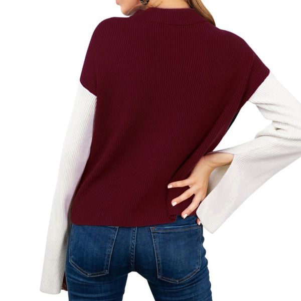2018 winter long sleeve knit sweater pullover loose fashion color stitching round neck womens knitwear jumper sweaters 1x, White;black
2018 winter long sleeve knit sweater pullover loose fashion color stitching round neck womens knitwear jumper sweaters 1x, White;black
