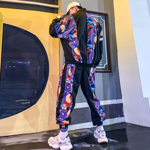 fashion men set two-piece set splice printed loose suit male street dance tracksuit 2020 men coat suit hip-hop sports jacket, Gray
fashion men set two-piece set splice printed loose suit male street dance tracksuit 2020 men coat suit hip-hop sports jacket, Gray