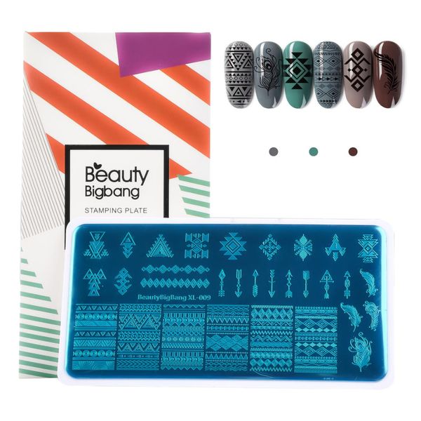 beautybigbang nail stamping plates 6*12cm rectangle template egypt striped feather leaves image stencil nail art stamp plate, White
beautybigbang nail stamping plates 6*12cm rectangle template egypt striped feather leaves image stencil nail art stamp plate, White
