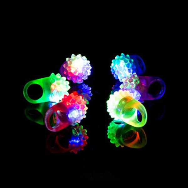 

flashing bubble ring rave party blinking soft jelly glow cool led light up silicone cheer prop cheer prop finger lamp eea651