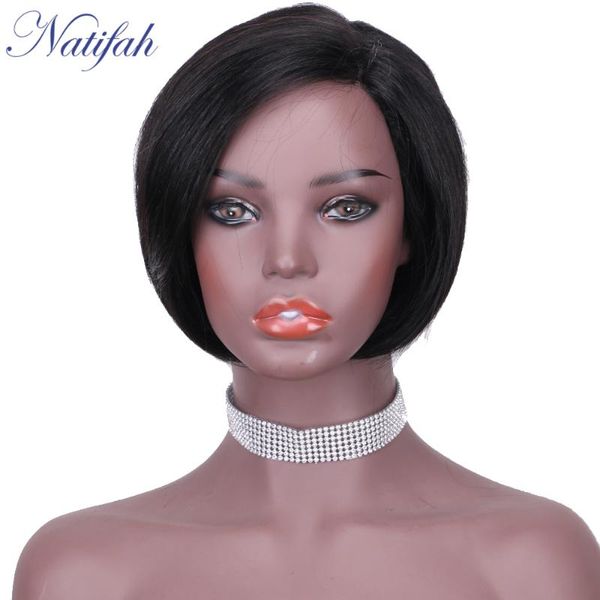 natifah 8inch short synthetic hair natural black hair wig straight with pre plucked for black woman
natifah 8inch short synthetic hair natural black hair wig straight with pre plucked for black woman