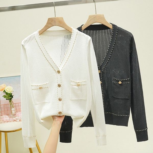 women's knits & tees spring summer women casual cardigans korean knitted long sleeve sweater v neck female jumper coat black white open
women's knits & tees spring summer women casual cardigans korean knitted long sleeve sweater v neck female jumper coat black white open