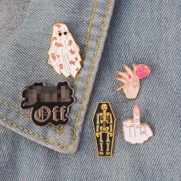 collection cartoon halloween coffin skeleton skull xxxx off middle finger rose flower muslim badges enamel brooches pins gnred, Black;gray
collection cartoon halloween coffin skeleton skull xxxx off middle finger rose flower muslim badges enamel brooches pins gnred, Black;gray