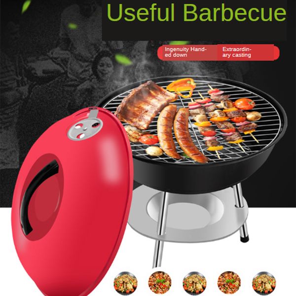 high-end round 14-inch portable charcoal grill barbecue camping cooking cooker, red
high-end round 14-inch portable charcoal grill barbecue camping cooking cooker, red