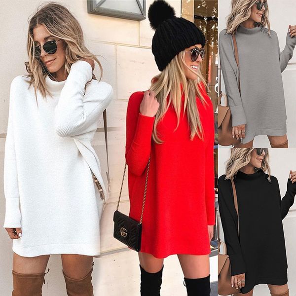 casual dresses women long sleeve o neck solid color straight dress autumn winter fashion simple basic bottoming mini vetidos, Black;gray
casual dresses women long sleeve o neck solid color straight dress autumn winter fashion simple basic bottoming mini vetidos, Black;gray