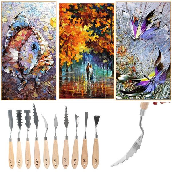 10pcs/set stainless steel painting palette knife oil paint spatula scraper for artist acrylic paintings tools
10pcs/set stainless steel painting palette knife oil paint spatula scraper for artist acrylic paintings tools