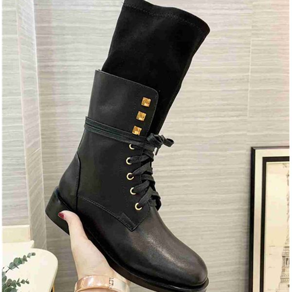new arrival women ankle boots middle boots rivets lave up women flats runway slim short winter shoes 2020, Black
new arrival women ankle boots middle boots rivets lave up women flats runway slim short winter shoes 2020, Black
