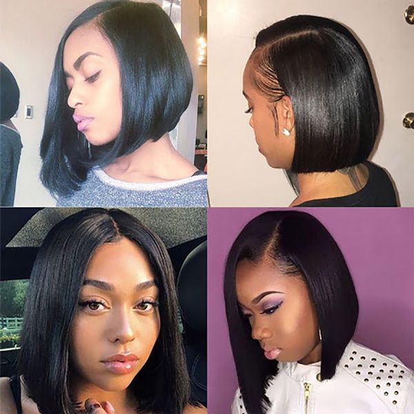 short bob wigs brazilian remy hair straight lace front human hair bob wigs for women 150% density pre plucked natural color, Black;brown
short bob wigs brazilian remy hair straight lace front human hair bob wigs for women 150% density pre plucked natural color, Black;brown