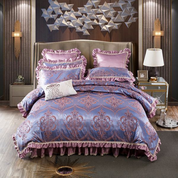 2019 4/6pcs luxury palace jacquard purple bedding set duvet cover set pillowcase comforter bedding sets bedclothes bedspread
2019 4/6pcs luxury palace jacquard purple bedding set duvet cover set pillowcase comforter bedding sets bedclothes bedspread