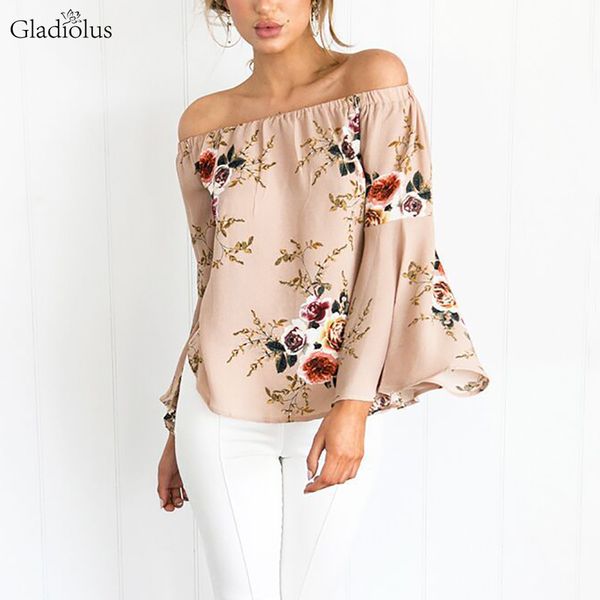 gladiolus off shoulder summer blouse women flare sleeve floral print loose shirt women 2019 spring womens and blouses, White
gladiolus off shoulder summer blouse women flare sleeve floral print loose shirt women 2019 spring womens and blouses, White