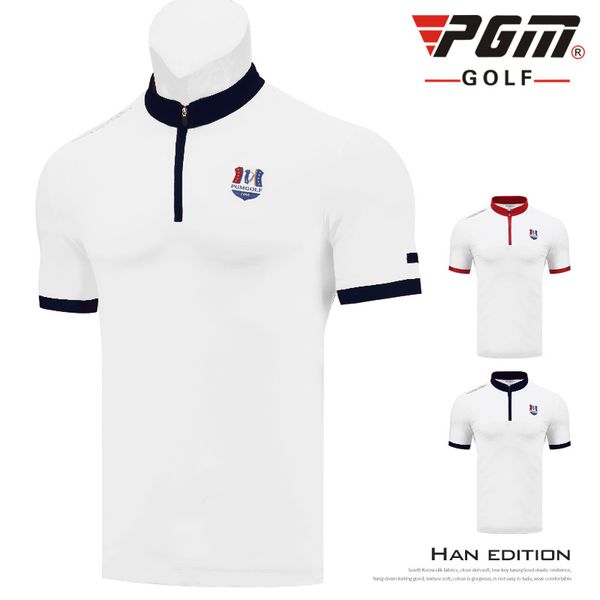 pgm golf men's short sleeve t-shirt summer zipper neck soft fitness shirts golf sportswear in 2 colors d0778
pgm golf men's short sleeve t-shirt summer zipper neck soft fitness shirts golf sportswear in 2 colors d0778