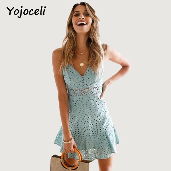 yojoceli hollow out floral white lace mini dress sleeveless strap party dresses women summer beach short fitness dress vestidos, Black;gray
yojoceli hollow out floral white lace mini dress sleeveless strap party dresses women summer beach short fitness dress vestidos, Black;gray
