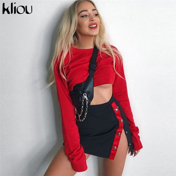 kliou 2019 spring new arrival solid red women sweatshirts fulll sleeve loose o-neck pullovers female fashion short casual, Black
kliou 2019 spring new arrival solid red women sweatshirts fulll sleeve loose o-neck pullovers female fashion short casual, Black