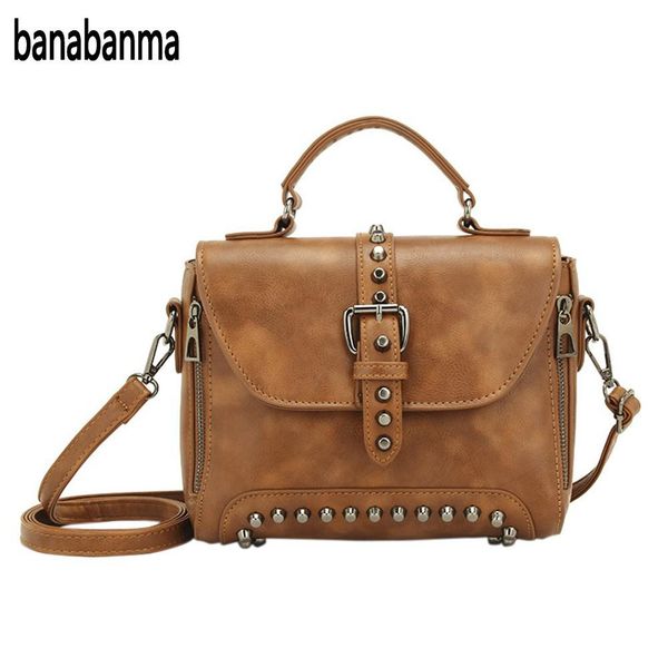 banabanma women fashion rivet handbag vintage leather shoulder bag crossbody bags zk30
banabanma women fashion rivet handbag vintage leather shoulder bag crossbody bags zk30