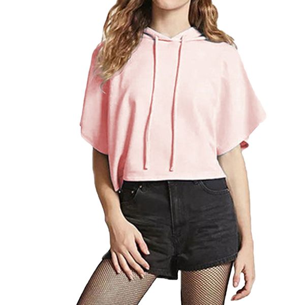women cotton hoodies sweatshirts short sleeve simple summer thin section sports hooded running fitness, Black
women cotton hoodies sweatshirts short sleeve simple summer thin section sports hooded running fitness, Black