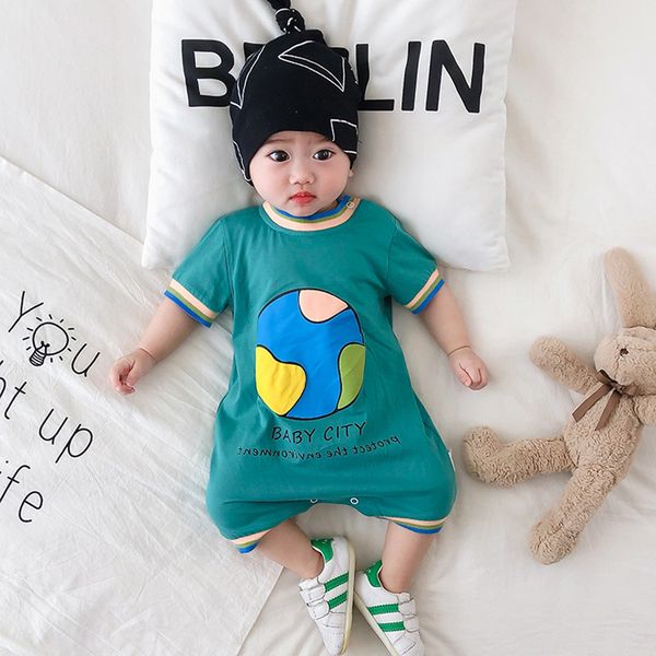 designers luxurys tide brandsmini beibei city 2020 summer baby romper earth letter printing jumpsuit infant short sleeve romper, Blue
designers luxurys tide brandsmini beibei city 2020 summer baby romper earth letter printing jumpsuit infant short sleeve romper, Blue