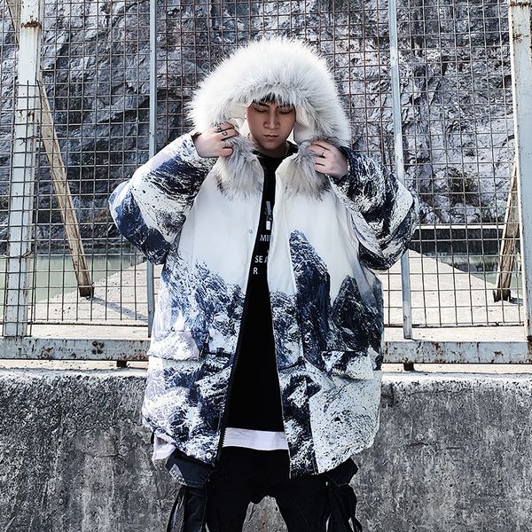 2019 thick warm men winter jacket clothes casual loose harajuku mens parkas coats hooded print red male windbreaker, Black
2019 thick warm men winter jacket clothes casual loose harajuku mens parkas coats hooded print red male windbreaker, Black