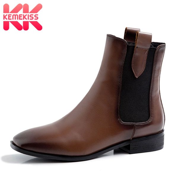 kemekiss real leather women ankle boots fashion style elastic strap shoes women casual patchwork footwear size 33-40, Black
kemekiss real leather women ankle boots fashion style elastic strap shoes women casual patchwork footwear size 33-40, Black
