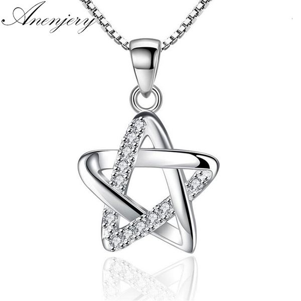 925 sterling silver hollow cz five-pointed star pendant necklace for women chain necklace collares
925 sterling silver hollow cz five-pointed star pendant necklace for women chain necklace collares