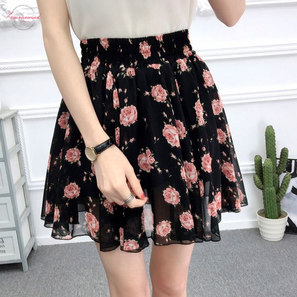 summer 2019 chiffon women skirt flower printed korean skirts women high waist beach short skirt plus size women clothing, Black
summer 2019 chiffon women skirt flower printed korean skirts women high waist beach short skirt plus size women clothing, Black