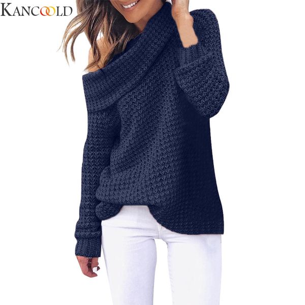 kancoold women off the shoulder knitting casual solid long sleeve high collar sweater pullover jumper street style, White;black
kancoold women off the shoulder knitting casual solid long sleeve high collar sweater pullover jumper street style, White;black