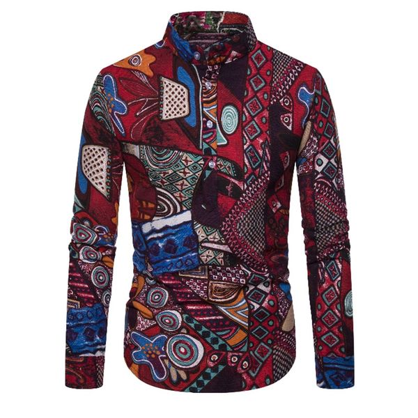 mens mandarin collar long sleeve shirts 2019 brand ethnic style print cotton linen shirt men hawaiian shirt casual chemise homme, White;black
mens mandarin collar long sleeve shirts 2019 brand ethnic style print cotton linen shirt men hawaiian shirt casual chemise homme, White;black