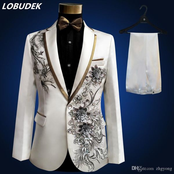 jacket+pants+bow tie+belt) man suits wedding groom dress applique flowers sequins blazers prom white black red suit singer host stage wears
jacket+pants+bow tie+belt) man suits wedding groom dress applique flowers sequins blazers prom white black red suit singer host stage wears