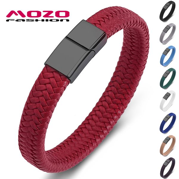 fashion 2019 punk men jewelry red braided leather bracelet black stainless steel magnetic clasp fashion women bangles 161, Golden;silver
fashion 2019 punk men jewelry red braided leather bracelet black stainless steel magnetic clasp fashion women bangles 161, Golden;silver