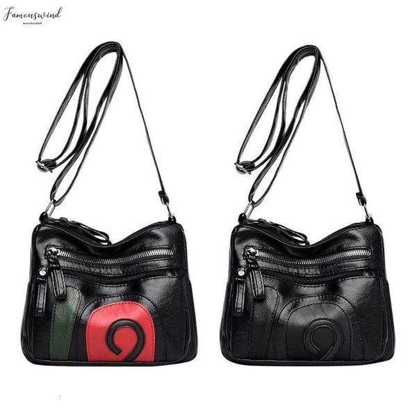 fashion hit color shoulder messenger handbags women leather crossbody bags