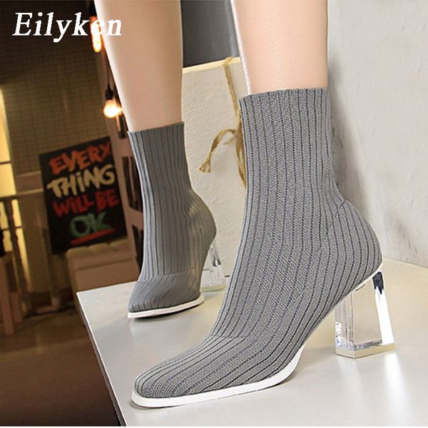 eilyken 2020 new women boots quality crystal high heels winter knitting ladies ankle stretch fabric square toe female sock boots, Black
eilyken 2020 new women boots quality crystal high heels winter knitting ladies ankle stretch fabric square toe female sock boots, Black