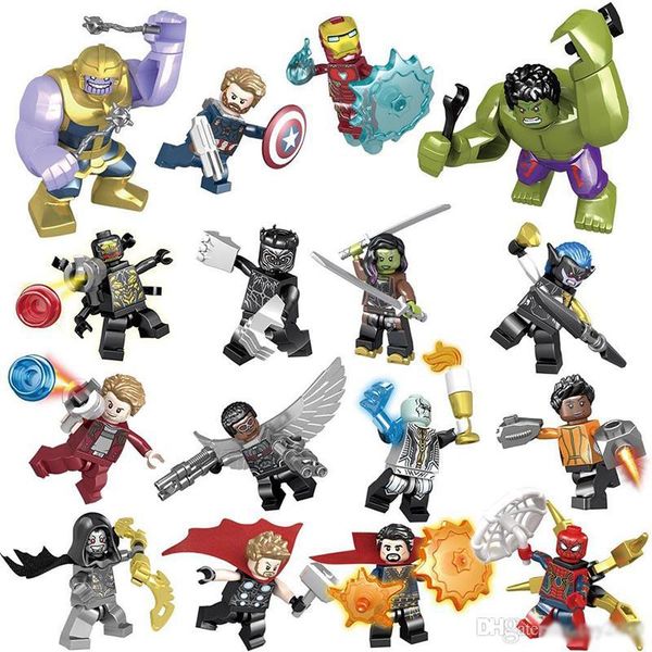 Marvel строительные блоки устанавливает 16 шт. / лот Мстители бесконечность войны Мин
Marvel строительные блоки устанавливает 16 шт. / лот Мстители бесконечность войны Мин