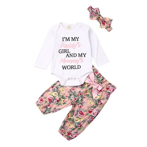 3pcs baby girl autumn clothes long sleeve romper+floral pants outfits, White
3pcs baby girl autumn clothes long sleeve romper+floral pants outfits, White