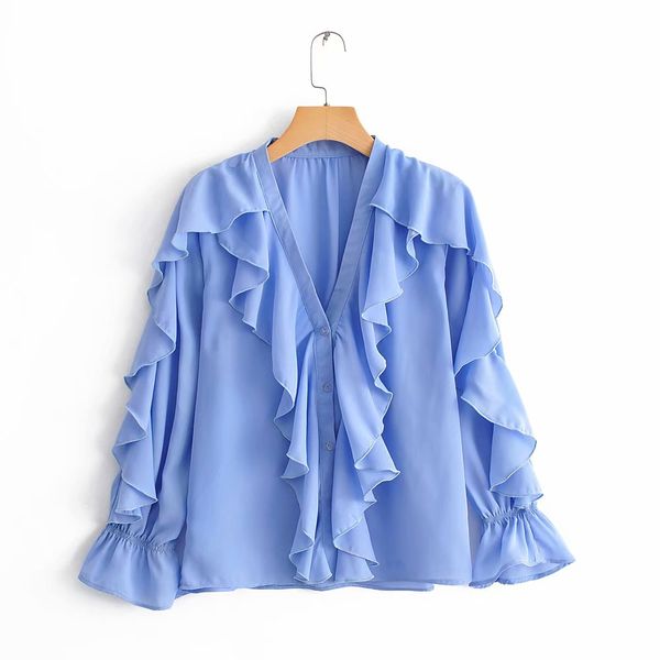 new women v neck solid color ruffles smock blouse female basic long sleeve chiffon femininas shirt casual chemise ls3196, White
new women v neck solid color ruffles smock blouse female basic long sleeve chiffon femininas shirt casual chemise ls3196, White