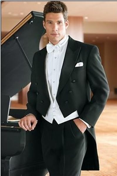 tailcoat groom tuxedos double-breasted peak lapel man groomsman men wedding suits prom/form/bridegroom (jacket+pants+vest, White;black
tailcoat groom tuxedos double-breasted peak lapel man groomsman men wedding suits prom/form/bridegroom (jacket+pants+vest, White;black