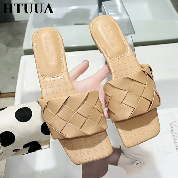 htuua 2020 women slides square toe weave flat slippers summer outdoor slipper women beach sandals sx3890, Black
htuua 2020 women slides square toe weave flat slippers summer outdoor slipper women beach sandals sx3890, Black
