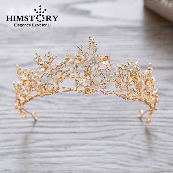 himstory baroque crown gold leaf tairas dragonfly bridal hair accessories princess bridal headdress women hair ornaments, Golden;white
himstory baroque crown gold leaf tairas dragonfly bridal hair accessories princess bridal headdress women hair ornaments, Golden;white