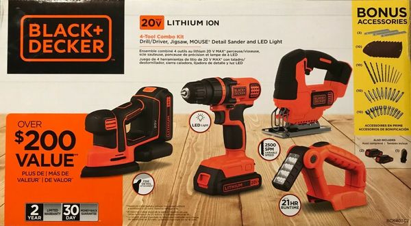 ЧЕРНЫЙ DECKER 20V 4-TOOL COMBO KIT (ДРЕЛЬ, ГОЛОВОЛОМКА, ШЛИФОВАЛЬНАЯ МАШИНА) С БОНУСОМ
ЧЕРНЫЙ DECKER 20V 4-TOOL COMBO KIT (ДРЕЛЬ, ГОЛОВОЛОМКА, ШЛИФОВАЛЬНАЯ МАШИНА) С БОНУСОМ