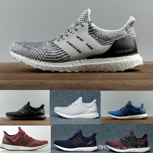 Ultra Boost 3.0 4.0 Тройной черно-белый Primeknit Oreo Синий Серый Мужчины Женщины Кроссовки Уль 
Ultra Boost 3.0 4.0 Тройной черно-белый Primeknit Oreo Синий Серый Мужчины Женщины Кроссовки Уль