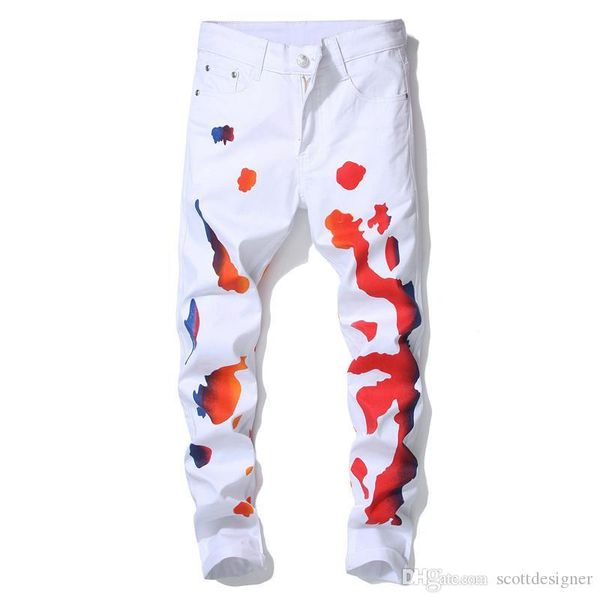 mens new designer jeans pants white floral print button zipper pocket homme clothing amierican fashion style hip hop casual apparel, Blue
mens new designer jeans pants white floral print button zipper pocket homme clothing amierican fashion style hip hop casual apparel, Blue