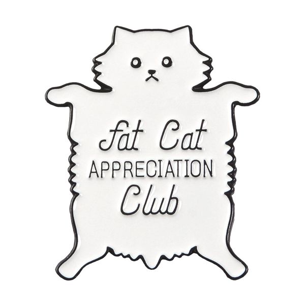 cartoon badges cute white cat brooches for women letter fat cat appreciation club animal enamel pin jewelry ornament accessories, Gray
cartoon badges cute white cat brooches for women letter fat cat appreciation club animal enamel pin jewelry ornament accessories, Gray